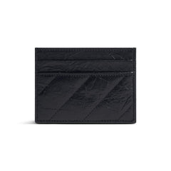 Balenciaga CRUSH Unisex Fashion Classic Solid-color Embossed B Logo Metal Accessories Card Holder Wallet  Bag Bags 766467210J11000 #78543