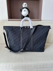 Dior Men's Weekender 40 Weekend Bag Jacquard Canvas Tote Shoulder Bag 2025 New Style Two-Tone Fashionable All-Over Print Bags 1ESDU134YKY_H27E #82351A