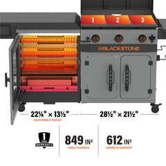 Bronco 28" XL Griddle Vertical Pellet Smoker Combo