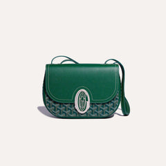 Goyard 233 Classic Edition Fashionable Modern Canvas And Calfskin Crossbody Bag With Metal Logo Buckle Bag Bags #196800