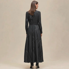 Hermes Women's Lady Palefroi Remix Patterned Fixed Print 100% Twill Silk Extra-Long Dress #194554