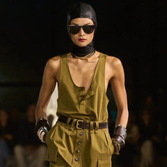 Saint Laurent Women's Lady  Spring/summer Hunting Suit With A Single-breasted Sleeveless Vest Top And Elegant Fashionable Cool Top #195134