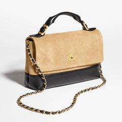 Chanel Women's Fashion Classic Suede Color Block Chain Handbag Tote Crossbody Bag Bags AS5637-B20827-U1536 #79236