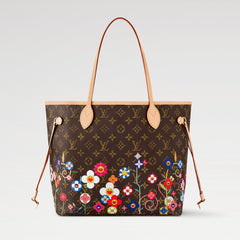 Louis Vuitton LV x TM Neverfull MM Women's Logo Printed Leather Tote Shopping Bag Shoulder Bags M13271 #76323
