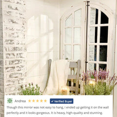 Oversized Arch Floor Window Mirror