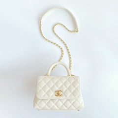 Chanel Women's Classic Leather Handbag Mini Checkered Leather Chain Strap Grained Embossed Calfskin Chain Bag Tote Bag Bags AS2215-B05061-94305 #78692