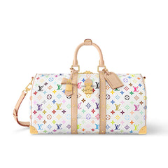 Louis Vuitton Keepall Bandoulière 45 Men's Detachable Adjustable Shoulder Strap Zipper Closure Canvas with Colorful Print Shoulder Handbag Bag Bags #75241