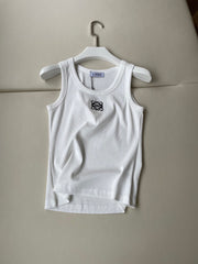 Loewe Women's Summer Solid Color Embroidered Logo Sleeveless Camisole Tank Top Vest #75548