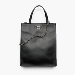 Chanel Small Shopping Bag In Calfskin With Gold-tone Hardware  Black 2026 Haute Artisanat Collection Rectangular Briefcase Bags AS6452 #197509