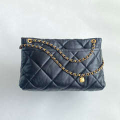 Chanel Women's Fashion Classic Solid Color Double Pocket Flap Bag Chain Shoulder Tote Bag Bags #79115