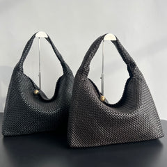 Bottega Veneta Tosca Woven Solid Colour Woven Leather Metallic Ball Decoration Flap Closure Handbag Shoulder Bag Bags #76882