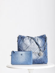 Chanel Women's Solid Colour Chain Shoulder Strap Denim Shoulder Tote Shopper Bags Bag #76858