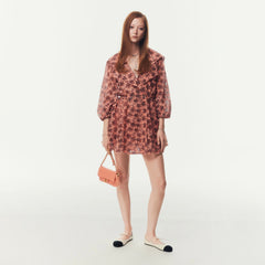 Chanel Women's Spring/summer Teaser Collection Hollow Out Logo Flower Print Fashion Elegant Dress Matching Shorts Dresses #81364