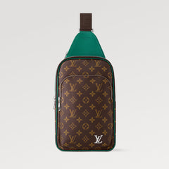 Louis Vuitton Men's AVENUE Shoulder Bag Letter Logo Zipper Closure Colorblocked Leather Casual Crossbody Bag Bags M12734 #81193