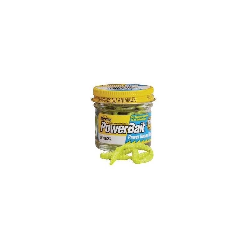 Berkley PowerBait 1 inch Honey Worm (55 per Jar)