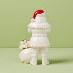 2024 African American Santa With Gift Figurine