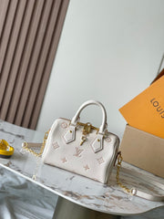 Louis Vuitton Speedy Bandoulière 20 Women's Removable Adjustable Shoulder Strap Zipper Closure Letter Printed Coated Canvas Shoulder Slanting Handbag Bag Bags #77453