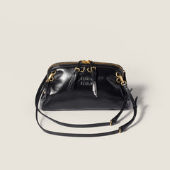 MiuMiu Women's Caprice Calfskin Small Backpack Shoulder Bag Fashionable Brown Clutch Retro Brown 5BF131 #195045
