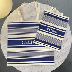 Celine Women's Striped Letter Print Casual Single Shoulder Tote Bag Bags (One Large and One Small Combination) #76985