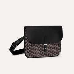 GOYARD Coursier Men's and Women's Solid Color Adjustable Shoulder Strap Canvas Spell Calfskin Messenger Bag Crossbody Shoulder Bags #77783