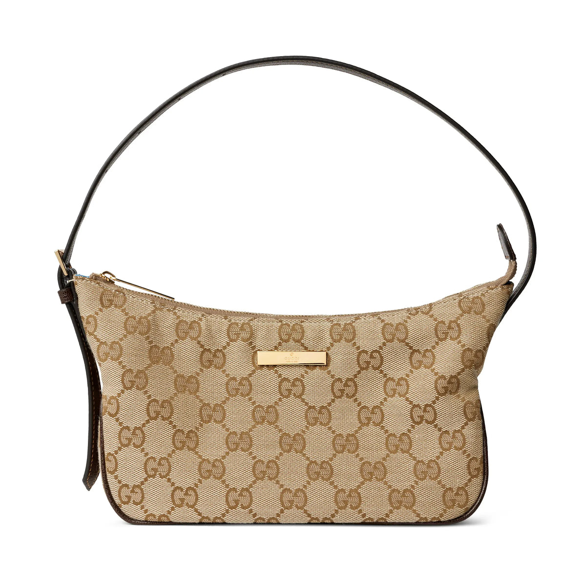 Gucci Lady Lunetta Collection Small Shoulder Bag Deep Blue Gg Denim Sand Brown And Dark Brown Classic Elegant And Stylish Shoulder Bag Bags 874743FAF7X2543 #84293A