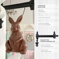 3D Chocolate Bunny Sign With New Bracket Option | Our "Easter" Signs Of The Seasons Edition