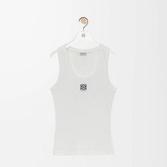 Loewe Women's Summer Solid Color Embroidered Logo Sleeveless Camisole Tank Top Vest #75548