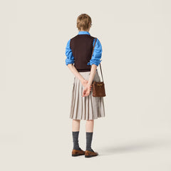 MiuMiu Fashion-Forward Solid-Color Knit Tank Top for Women Spring/Summer Layering Casual V-Neck Sweater Vest #194498