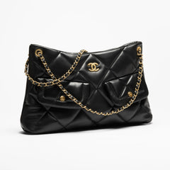 Chanel Women's Fashion Classic Solid Color Leather Diamond Quilted Chain Shoulder Bag/Tote Bag Bags AS5740-B22139-94305 #78912