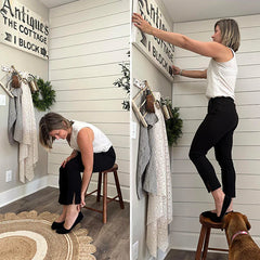 Vintage-Inspired Polished Wooden Stool