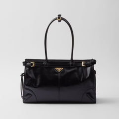 Prada Bonnie Soft Lux Women's Series Solid Color Oil-Waxed Leather Logo Handbag Casual Crossbody Bag Bags #77825