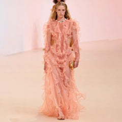 Zimmermann Women's Spring/Summer Fashion Casual Solid Color Knit Long Sleeve Dress Long Dress #78889