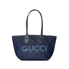 Gucci Totissima Women's Solid Color Double Sided Classic Print Logo Logo Denim Patchwork Canvas Shopping Bag Tote Shoulder Bags #76499