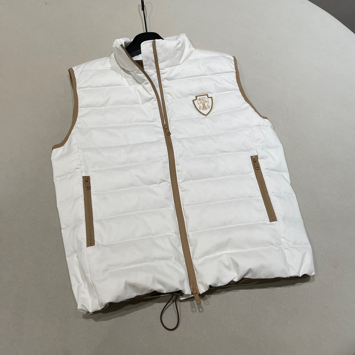 Brunello Cucinelli Women's Winter Fashion Casual Stand Collar Pull-Over Sleeveless Chain Goose Down Insulated Vest #78617