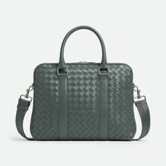 Bottega Veneta Intrecciato Men's Solid Color Adjustable Detachable Shoulder Strap Woven Calfskin Briefcase Handbag Bag Bags #77473