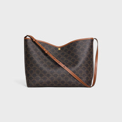 Celine Triomphe Gold Metallic Finish Adjustable Strap Snap-closure Shoulder Bag Women's Tote Bag Bags #84176A