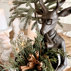 Bronze Reindeer Bowl