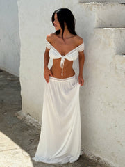 Althaia Maxi Skirt White