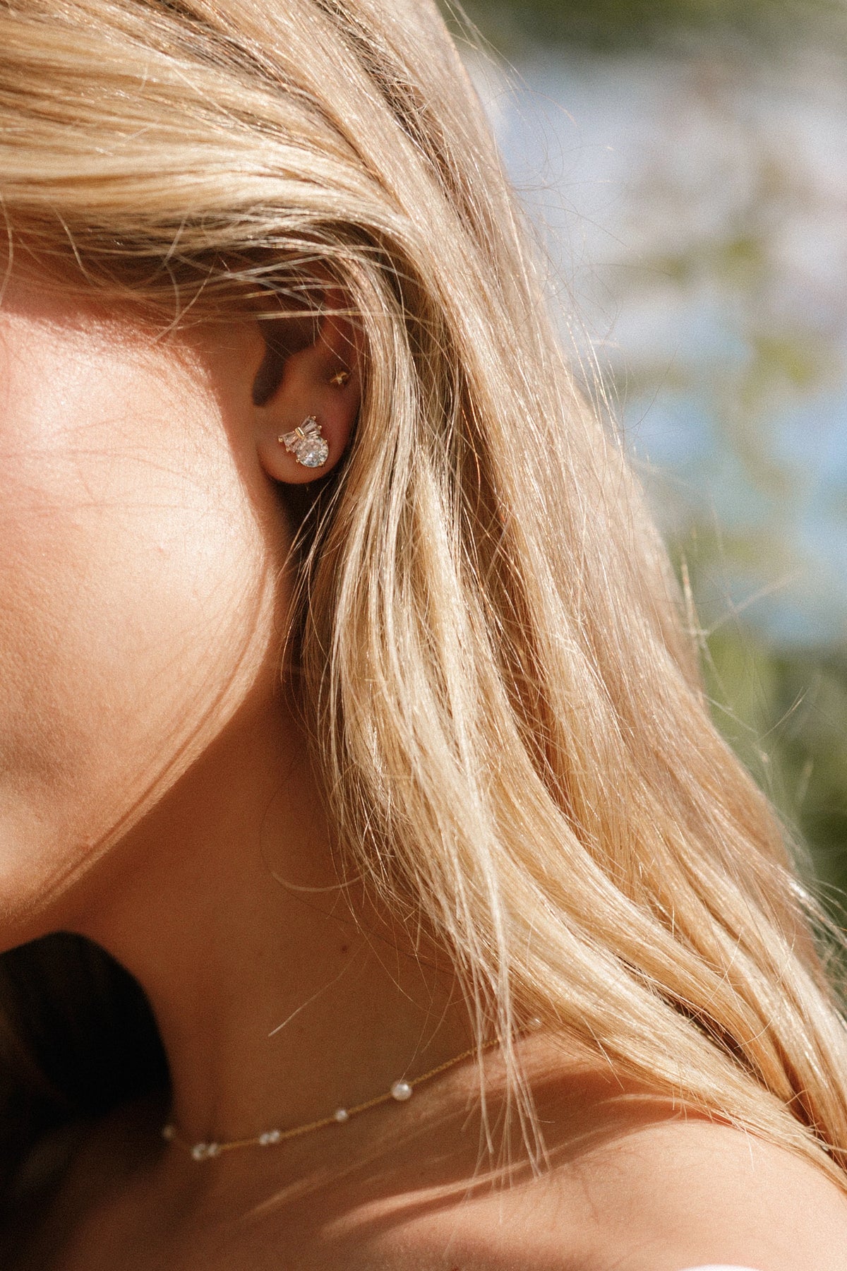 Heidi Crystal Earrings - Gold