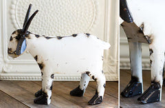 Recycled Folk Art Metal Goat