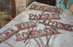 Metal Herb Garden Signs  Set of 6