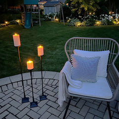 Extra Tall Cast Iron Candle Holders, Set of 3
