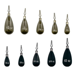 Departure Outdoors Tungsten Tear Drop - Drop Shot Weights - 5 Pack