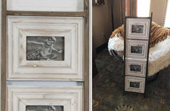 Distressed Wood Ladder Collage Frame