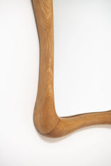 SWISS. SMOOTH CARVED ANTHROPOSOPHIC MIRROR. C. 1930