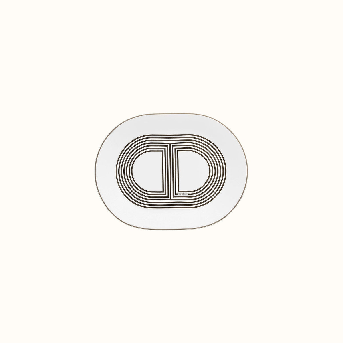 White Rallye 24 - Mini Oval Plate