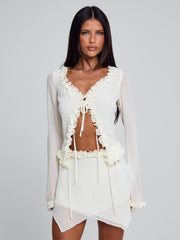 Mae Mini Skirt Ivory