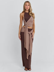 Nerina Maxi Skirt Chocolate