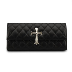 Chrome Hearts Diamond-patterned Black Crossbody Clutch Evening Bag Retro High-street Fashion Wallet Bags #195951