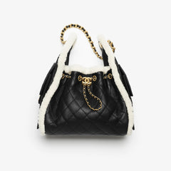 Chanel Women's Classic Winter Collection Leather Logo Drawstring Chain Handbag Shoulder Bag Bags AS5293-B22309-U4139 #78882